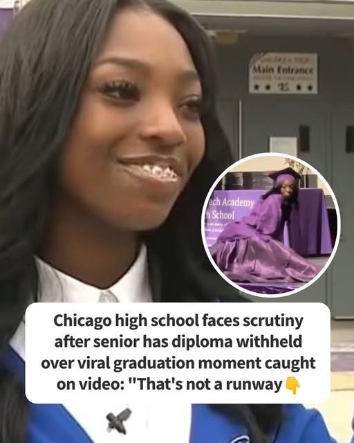 Chicago high school faces scrutiny after senior has diploma withheld over viral graduation moment caught on video: “That’s not a runway