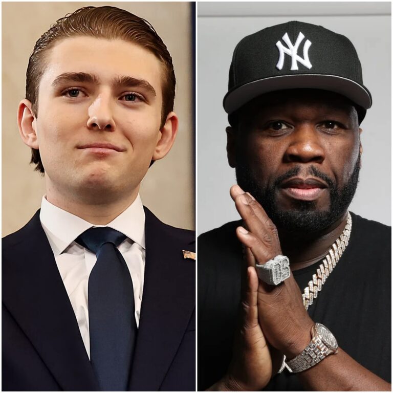 Barron Trump mocked 50 Cent with a sarcastic remark about his age — but the legendary rapper’s response left the entire room speechless.