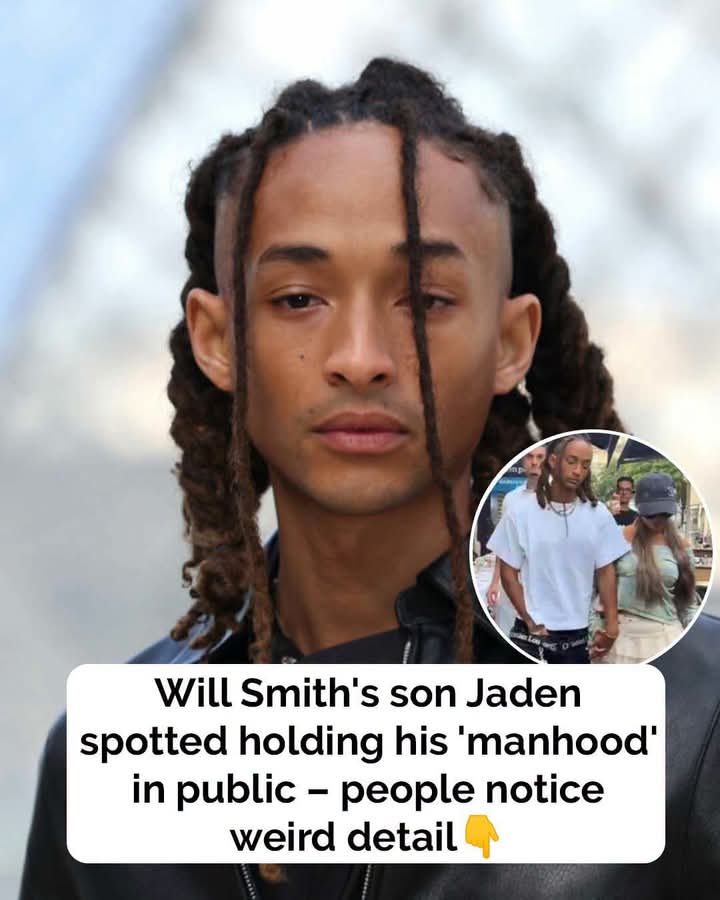 Will Smith’s son Jaden called out after he was spotted holding his ‘manhood’ in public