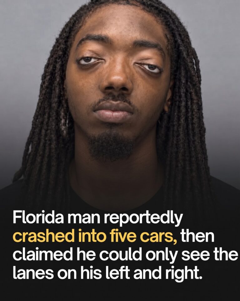 A Florida man reportedly crashed into five cars before