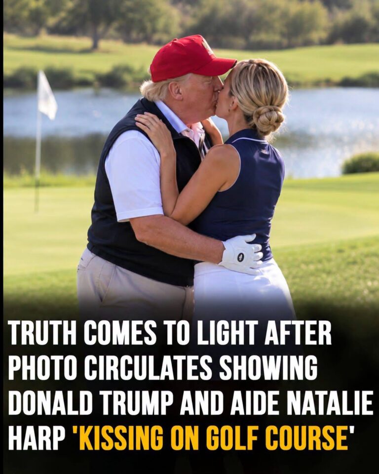 AI-generated photo circulates showing Donald Trump and aide Natalie Harp “kissing on golf course”